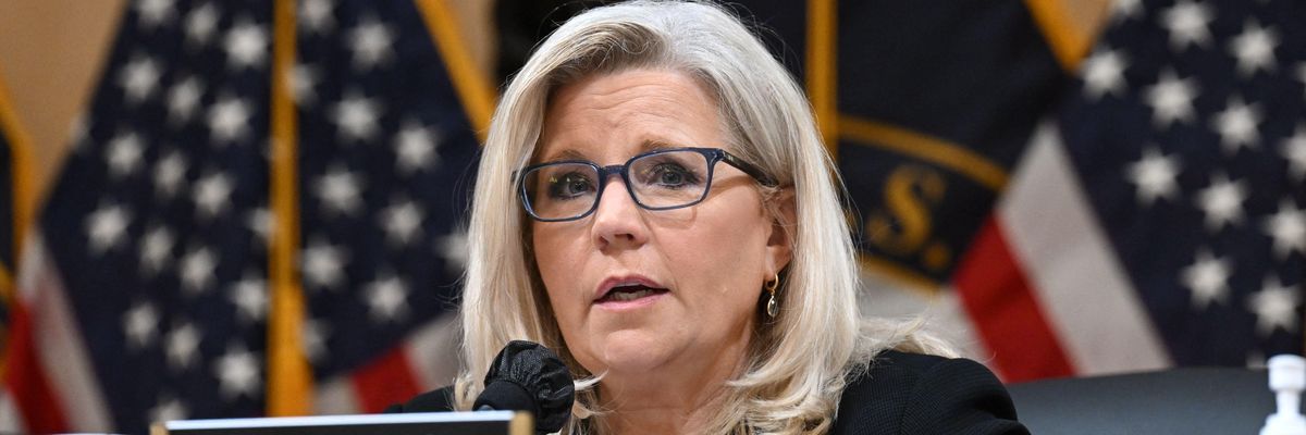 Rep. Liz Cheney (R-Wyo.) speaks during a House January 6 committee hearing on July 12, 2022 in Washington, D.C.