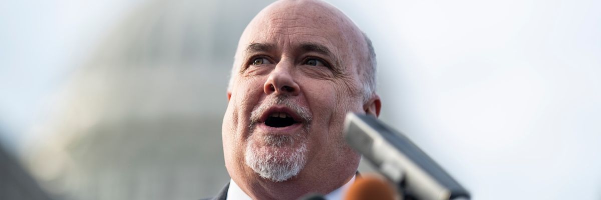 Rep. Mark Pocan speaks outside the U.S. Capitol