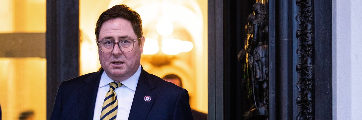 Rep. Mike Flood (R-Neb.) leaves the U.S. Capitol