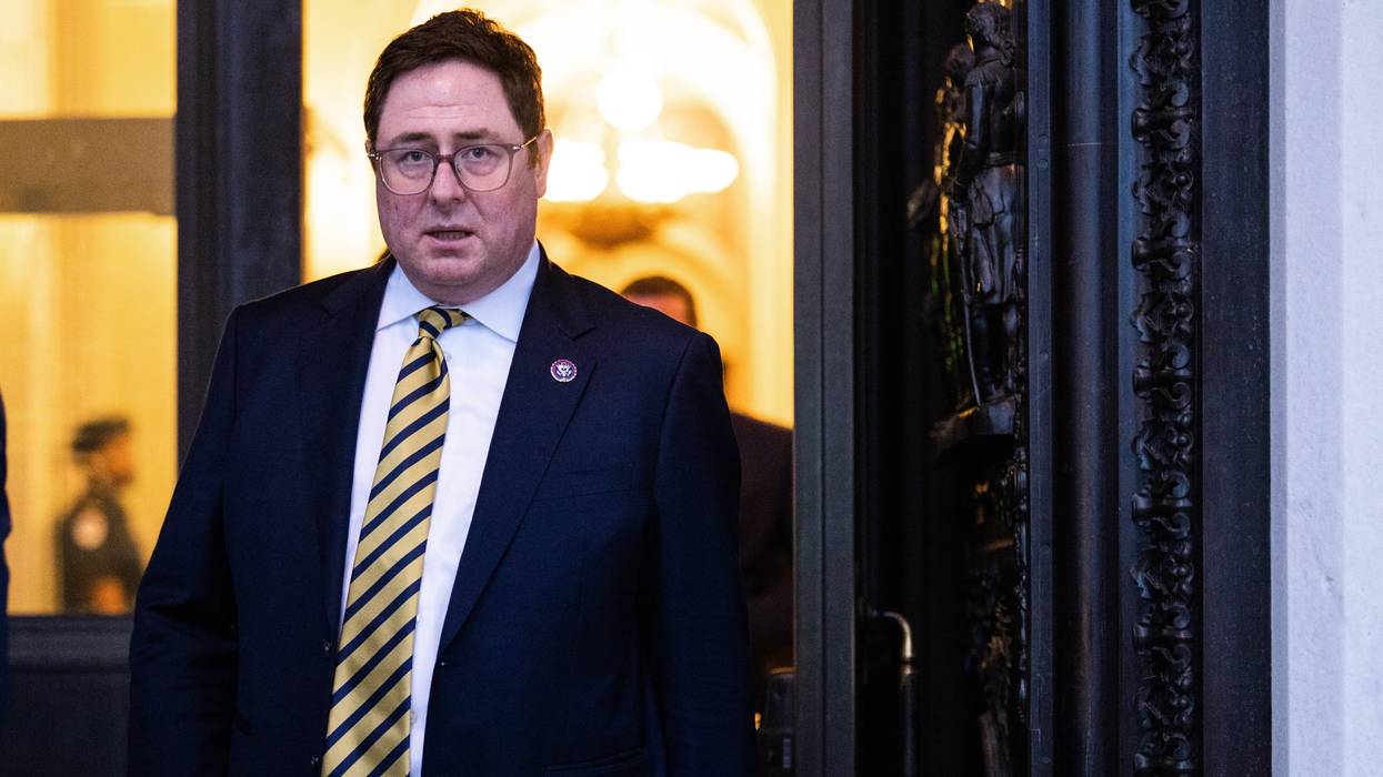 Rep. Mike Flood (R-Neb.) leaves the U.S. Capitol