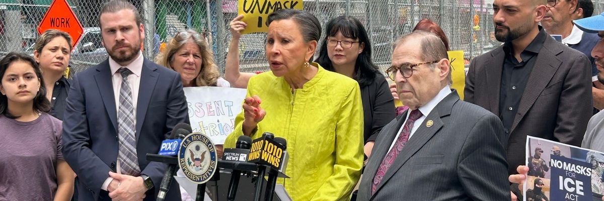 Rep. Nydia Velázquez (D-N.Y.) spoke at a rally
