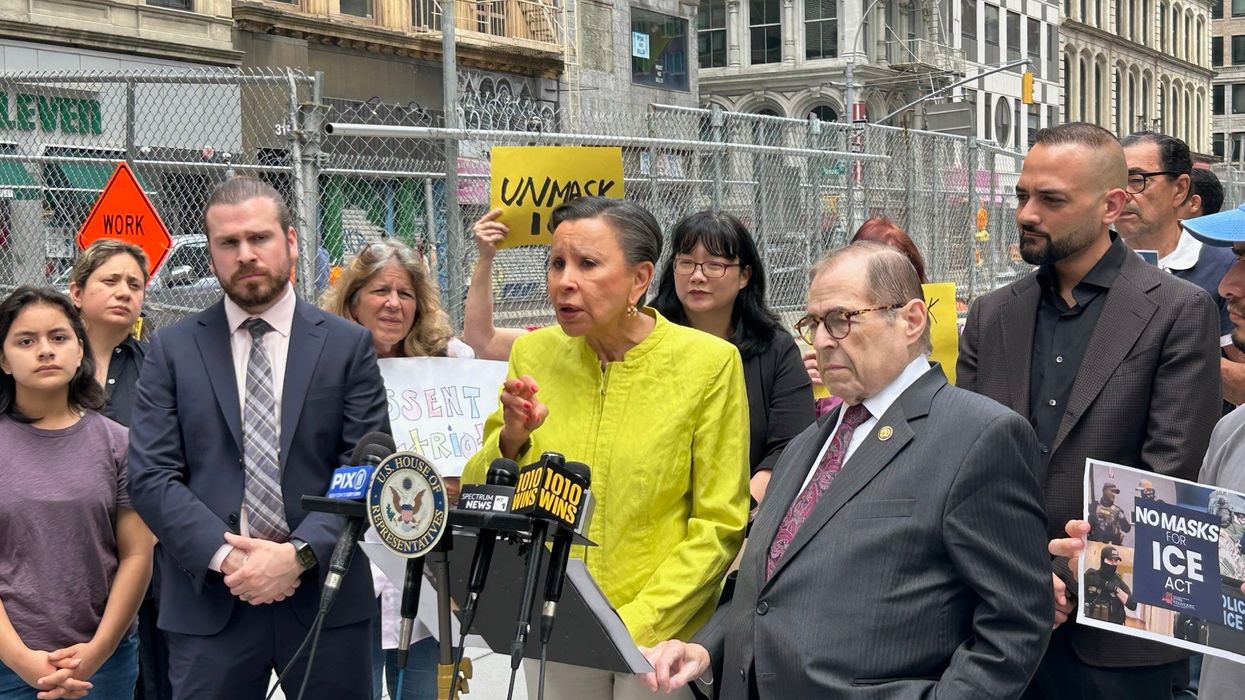 Rep. Nydia Velázquez (D-N.Y.) spoke at a rally
