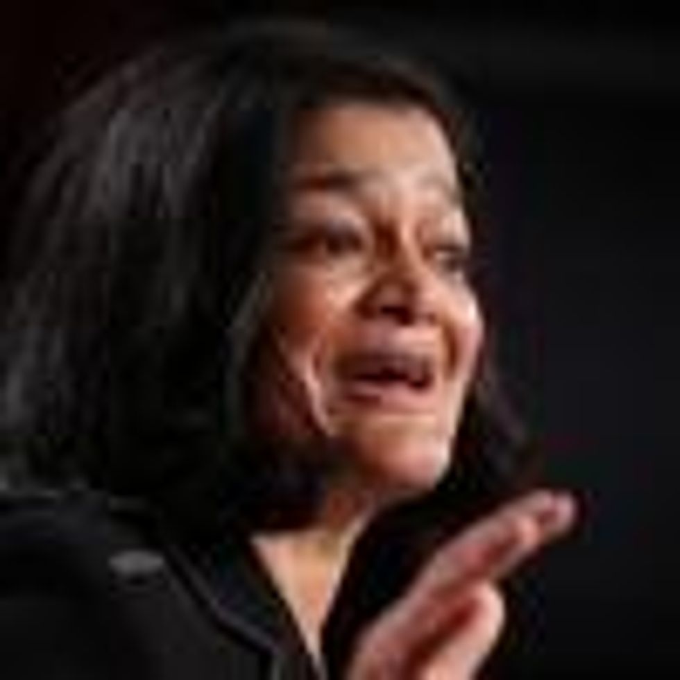 Rep. Pramila Jayapal (D-Wash.) holds a news conference to announce legislation that would apply a 2% annual tax on the wealth of households and trusts worth more than $50 million, plus an additional 1% annual surtax on net worth above $1 billion. (Photo: Chip Somodevilla via Getty Images)