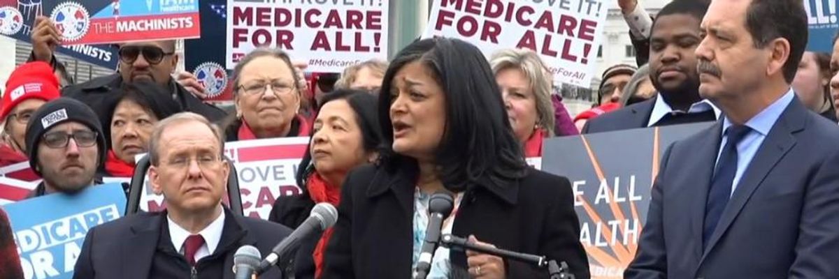 Jayapal Confronts Top Pelosi Aide for 'Inappropriate' Effort to Undermine Medicare for All