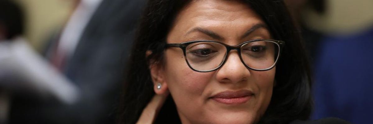 Liz Cheney and Right-Wing Outrage Machine Lie About Rashida Tlaib's Comments. Corporate Media--and Trump--Do the Rest