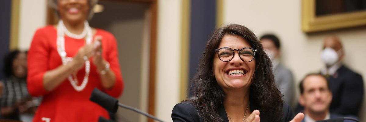 Rep. Rashida Tlaib (D-Mich.) attends a House Financial Services Committee hearing on July 20, 2021 in Washington, D.C. (Photo: Chip Somodevilla via Getty Images)