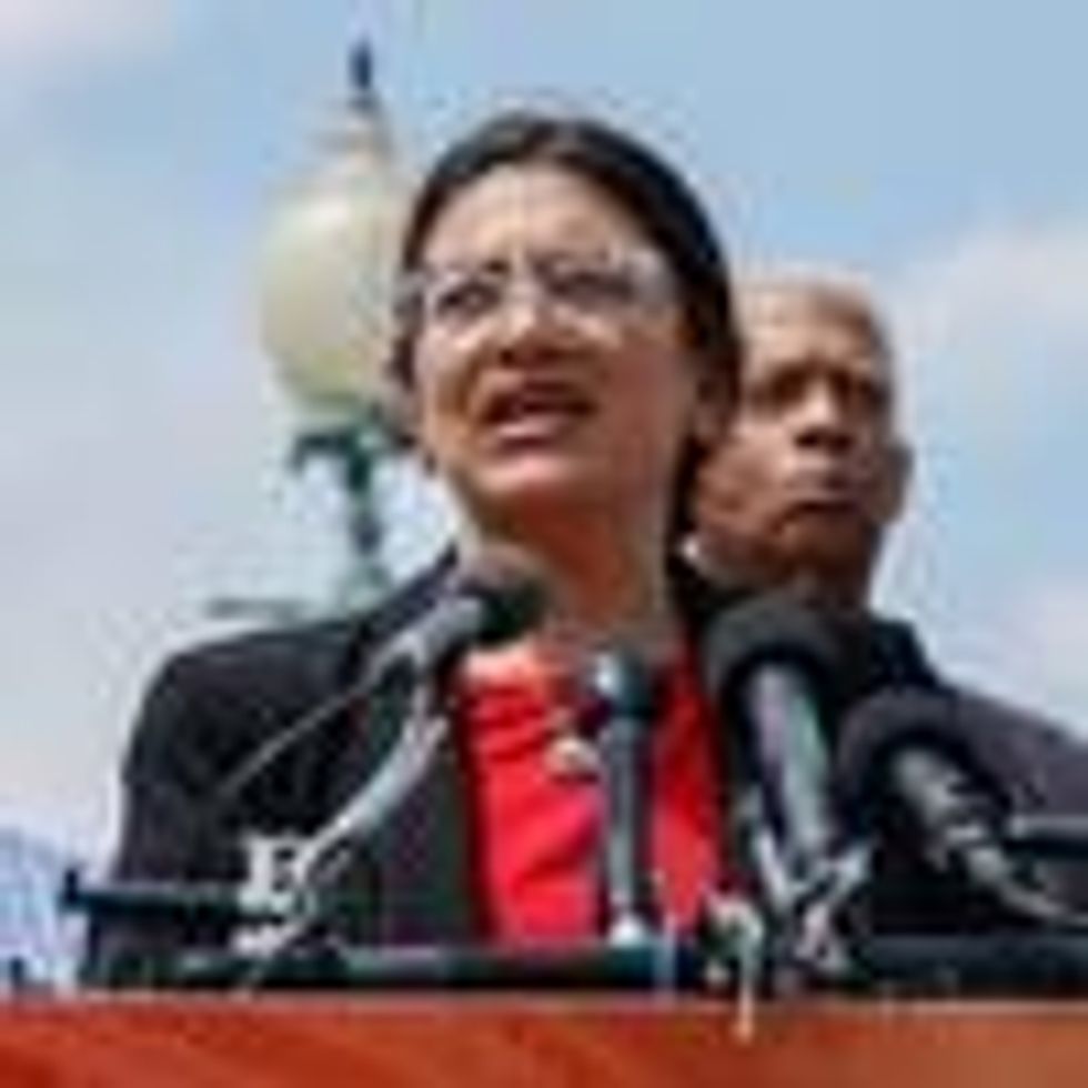 Rep. Rashida Tlaib (D-Mich.) speaks in Washington, D.C. on July 18, 2022.