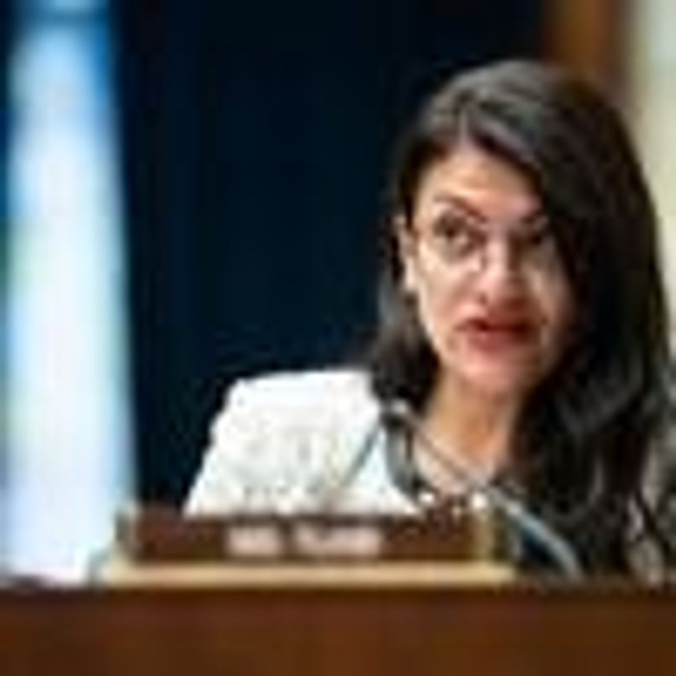 Rep. Rashida Tlaib speaks at a hearing