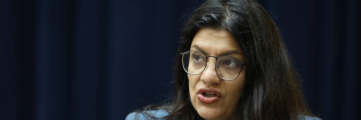 Rep. Rashida Tlaib speaks during a hearing