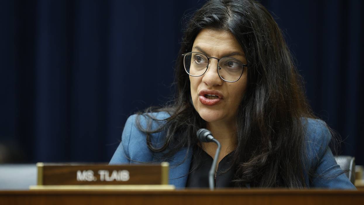 Rep. Rashida Tlaib speaks during a hearing