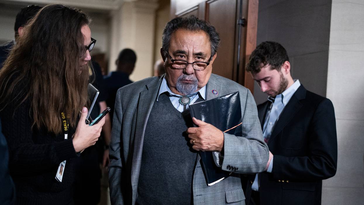 Rep. Raúl Grijalva is seen in Longworth Building on Capitol Hill