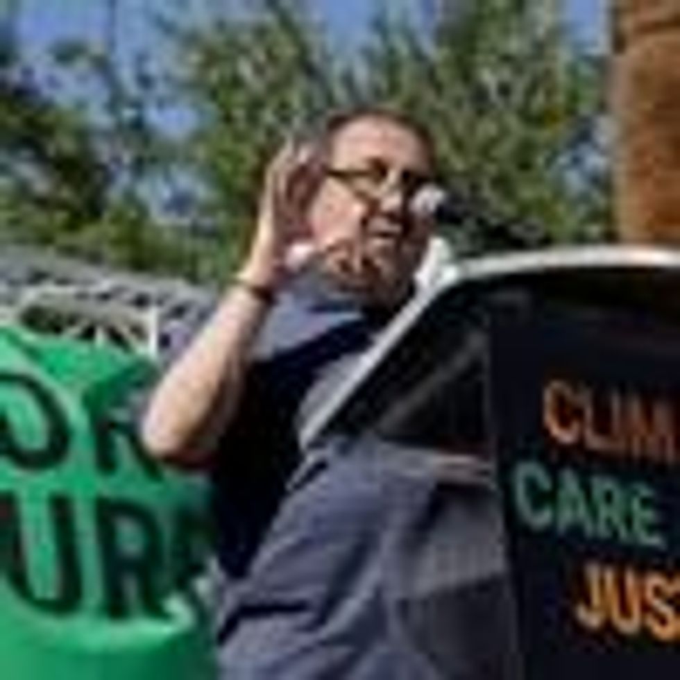 Rep. Raul Grijalva speaks at a rally