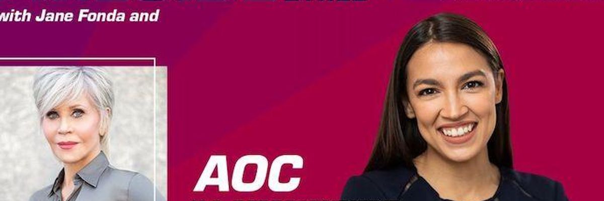 AOC to Join Jane Fonda for Fire Drill Friday Focused on Planetary Imperative of November Victory
