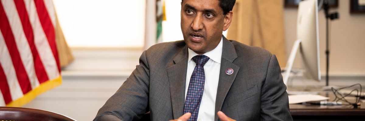 Rep. Ro Khanna (D-Calif.) speaks in his Washington, D.C. office on June 23, 2022.