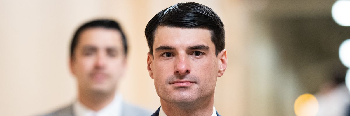 Rep. Rob Bresnahan (R-Pa.) arrives for the House Republican Conference caucus meeting in the U.S. Capitol on March 11, 2025.