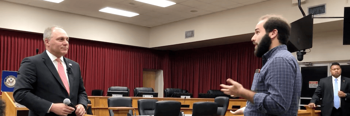 WATCH: IfNotNow Demonstrators Confront Rep. Scalise Over GOP's Racism and Anti-Semitism