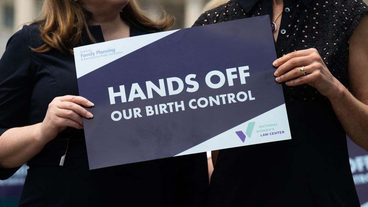 Reproductive rights advocates hold a news conference on the Right to Contraception Act