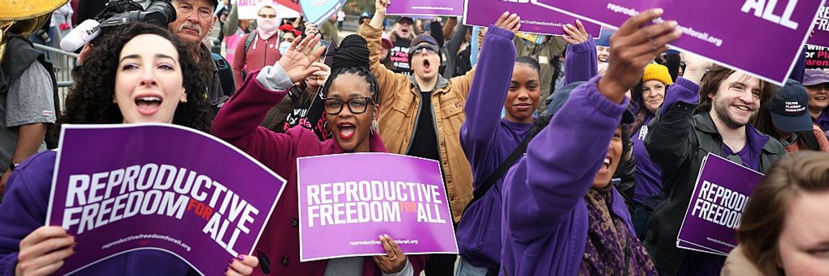 Reproductive Rights Advocates Rally As Supreme Court Hears Planned Parenthood Case