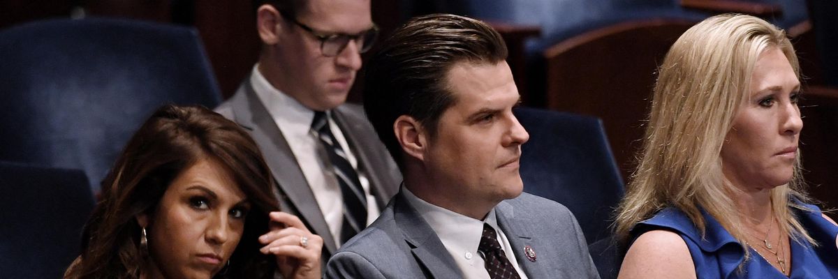 Reps. Lauren Boebert, Matt Gaetz, and Marjorie Taylor Greene