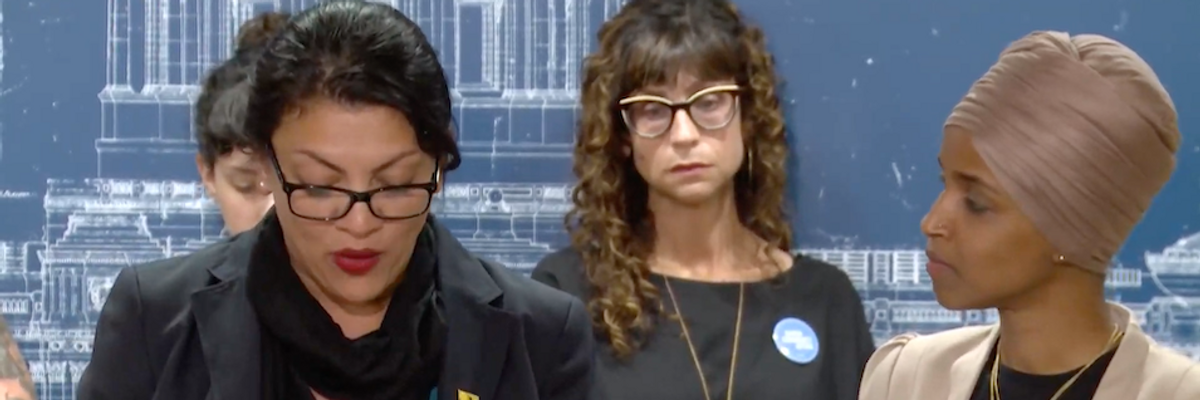 Banned From Israel, Ilhan Omar and Rashida Tlaib Hold Press Conference to 'Humanize' Palestinian Experience Under Occupation