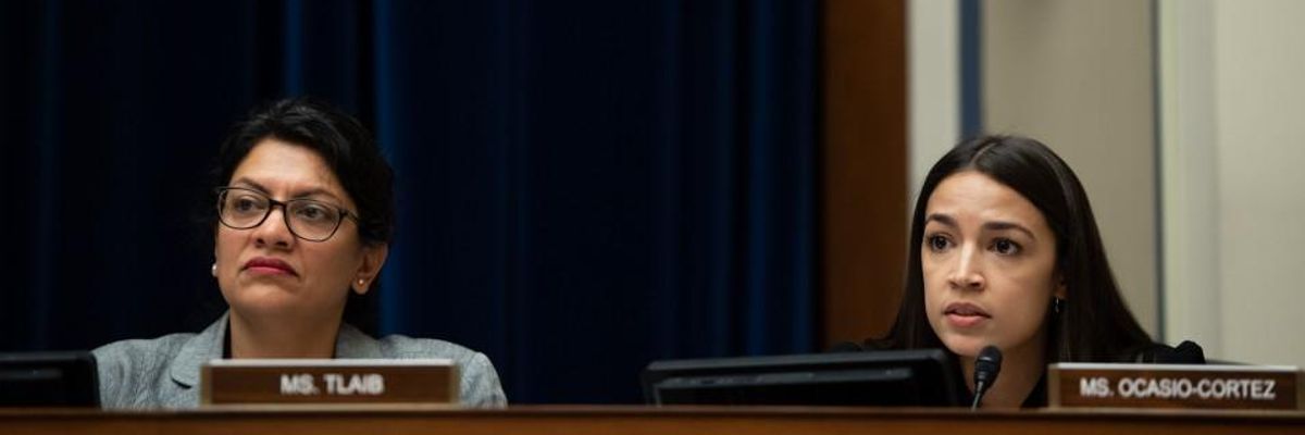 Reps. Rashida Tlaib (D-Mich.) and Alexandria Ocasio-Cortez (D-N.Y.)