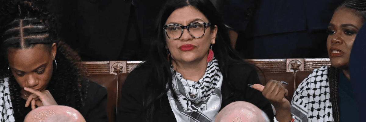 Reps. Summer Lee (D-Pa.), Rashida Tlaib (D-Mich.), and then-Rep. Cori Bush (D-Mo.)