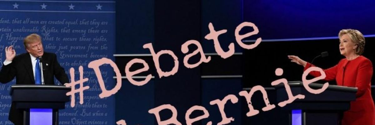 #DebateWithBernie: Sanders Targets Trump as Billionaire Battles Clinton