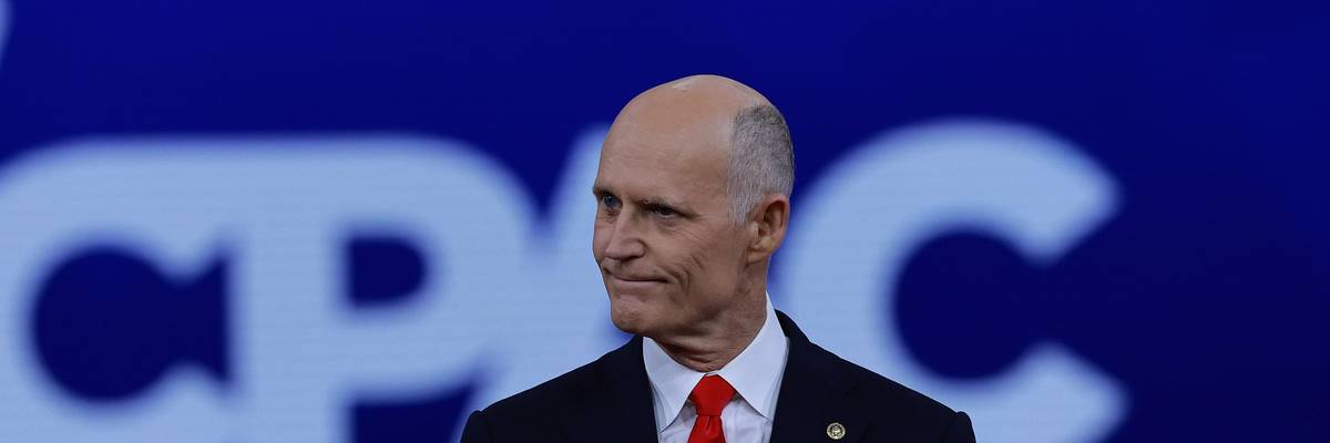 Republican Sen. Rick Scott speaks at an event