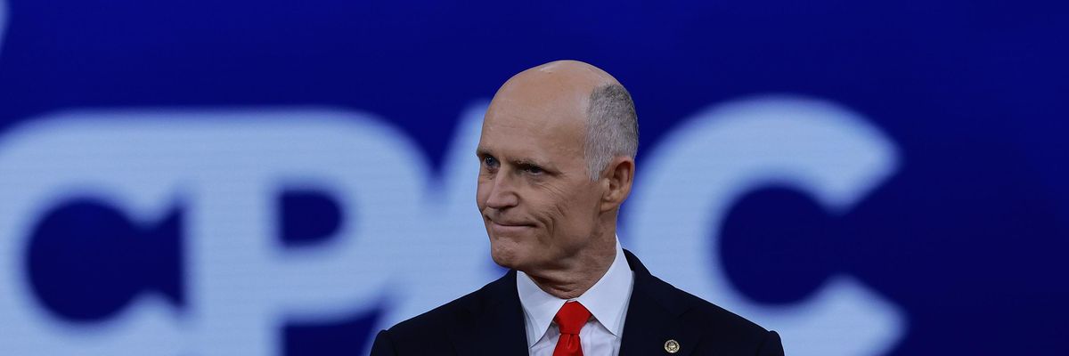 Republican Sen. Rick Scott speaks at an event