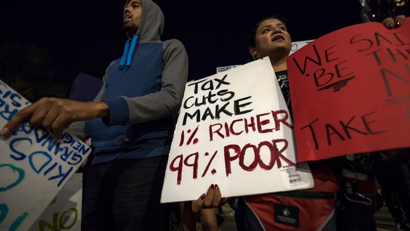 Republican Tax Bill Protest in Los Angeles