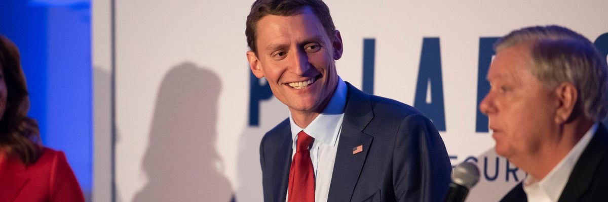 Republican U.S. Senate candidate Blake Masters takes part in a panel discussion