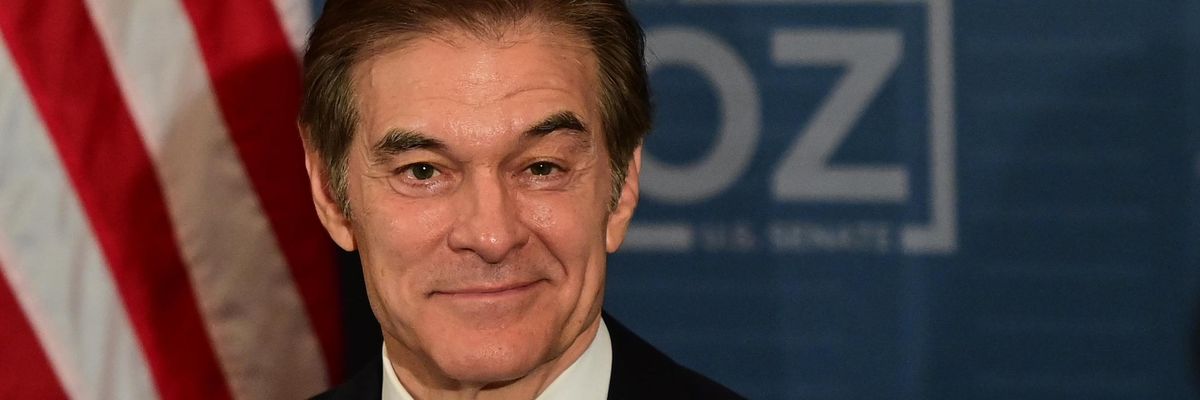 Republican U.S. Senate nominee Mehmet Oz attends a forum on October 13, 2022 in Philadelphia, Pennsylvania.
