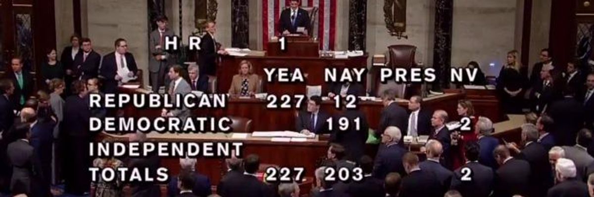 Here Are the 227 GOP House Members Who Just Voted to Raise Taxes on 90 Million Working Families to Give Tax Breaks to Millionaires and Corporations