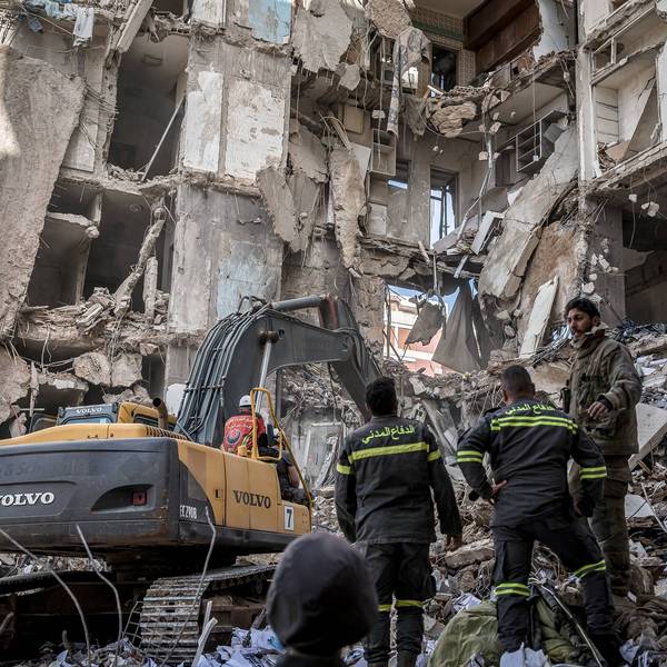 Rescue workers continued to search for missing people in the