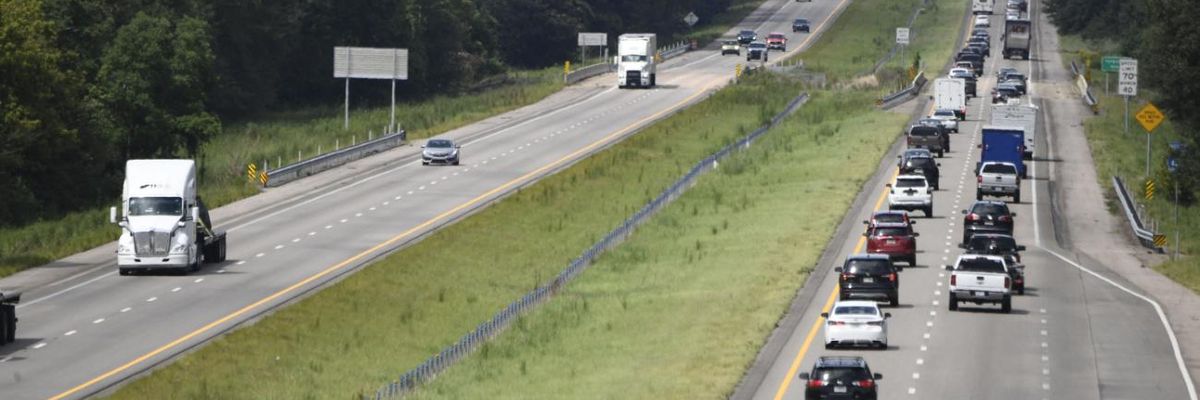 Residents evacuate the New Orleans area amid warnings of Hurricane Ida's severity.