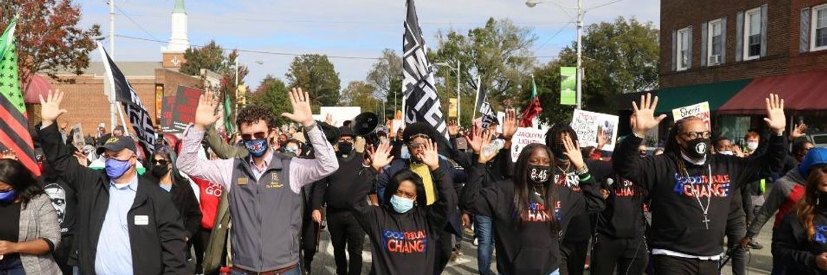 'We Plan to Stay Relentless': After Pepper-Spray Attack by Police, NC Poll Marchers Vow Return on Election Day