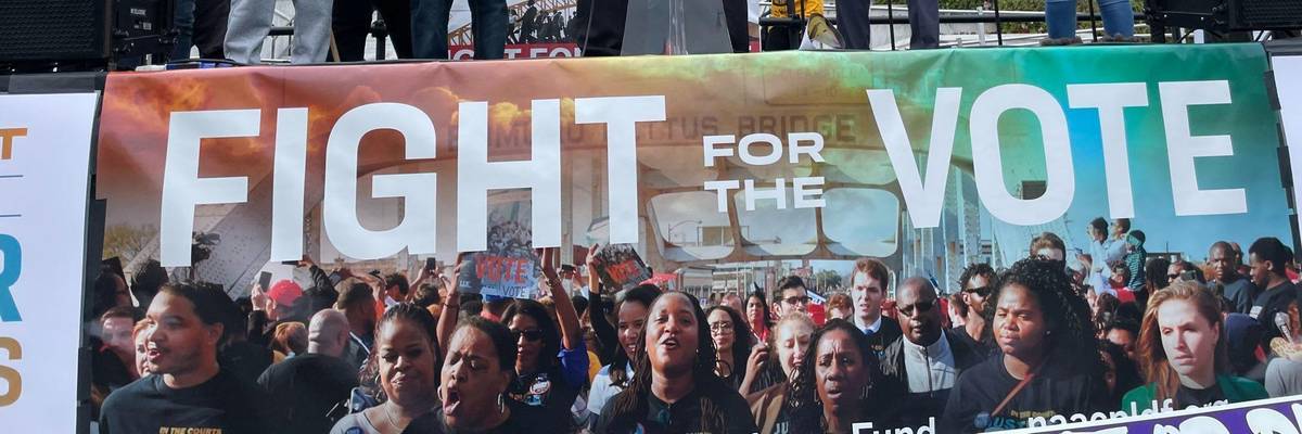 Rev. William Barber speaking in Montgomery, Alabama