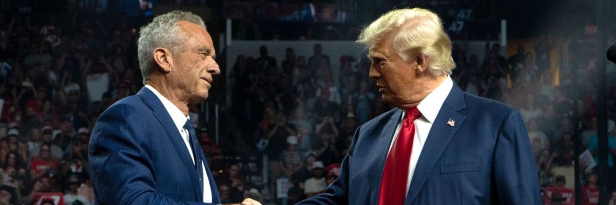 RFK Jr. and Donald Trump shake hands