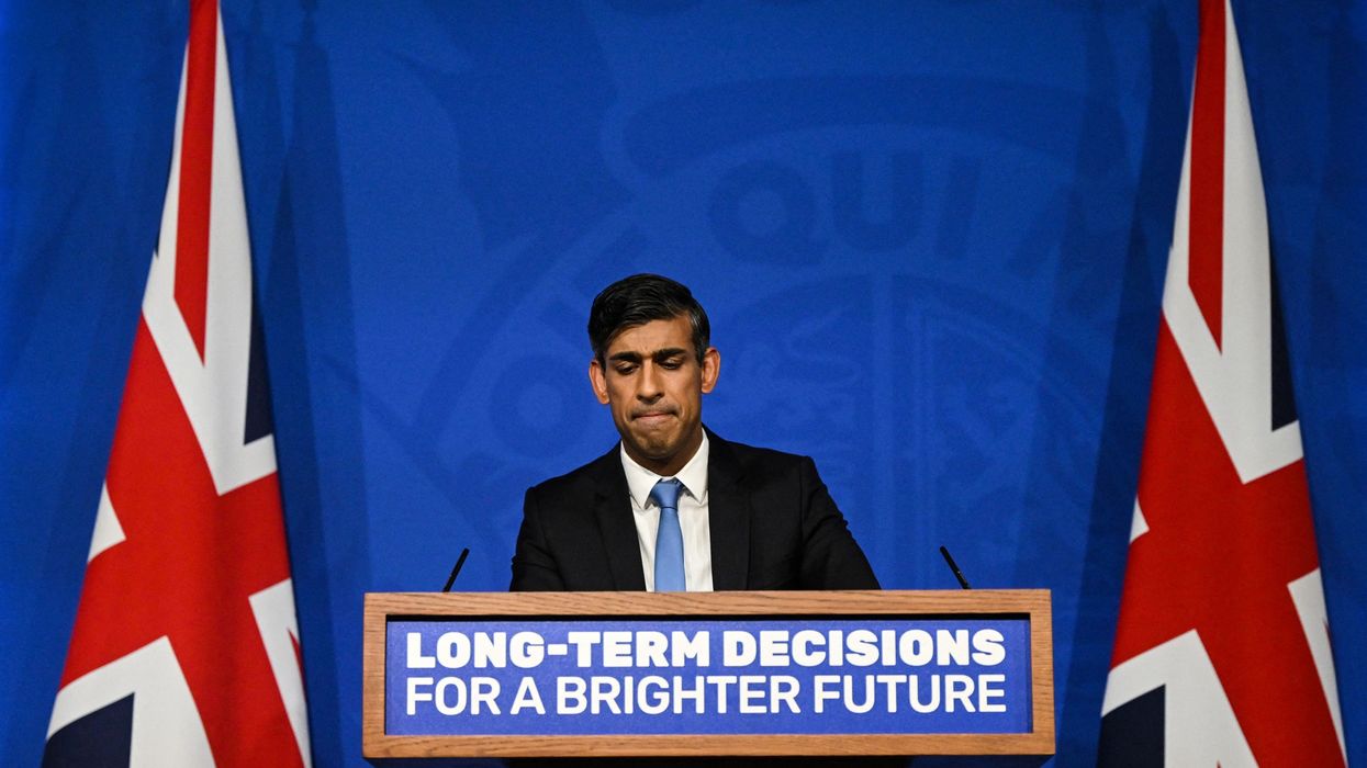 Rishi Sunak speaks on his government's climate rollback