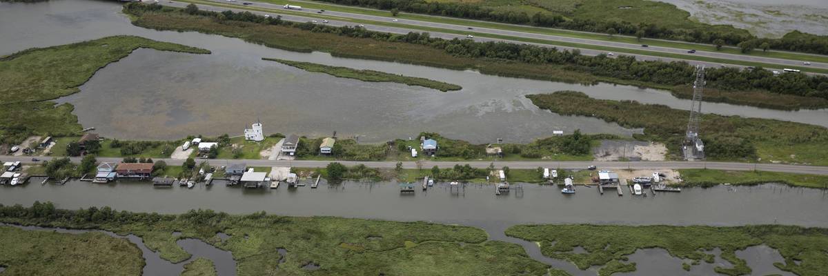 Rising sea levels are seen in New Orleans