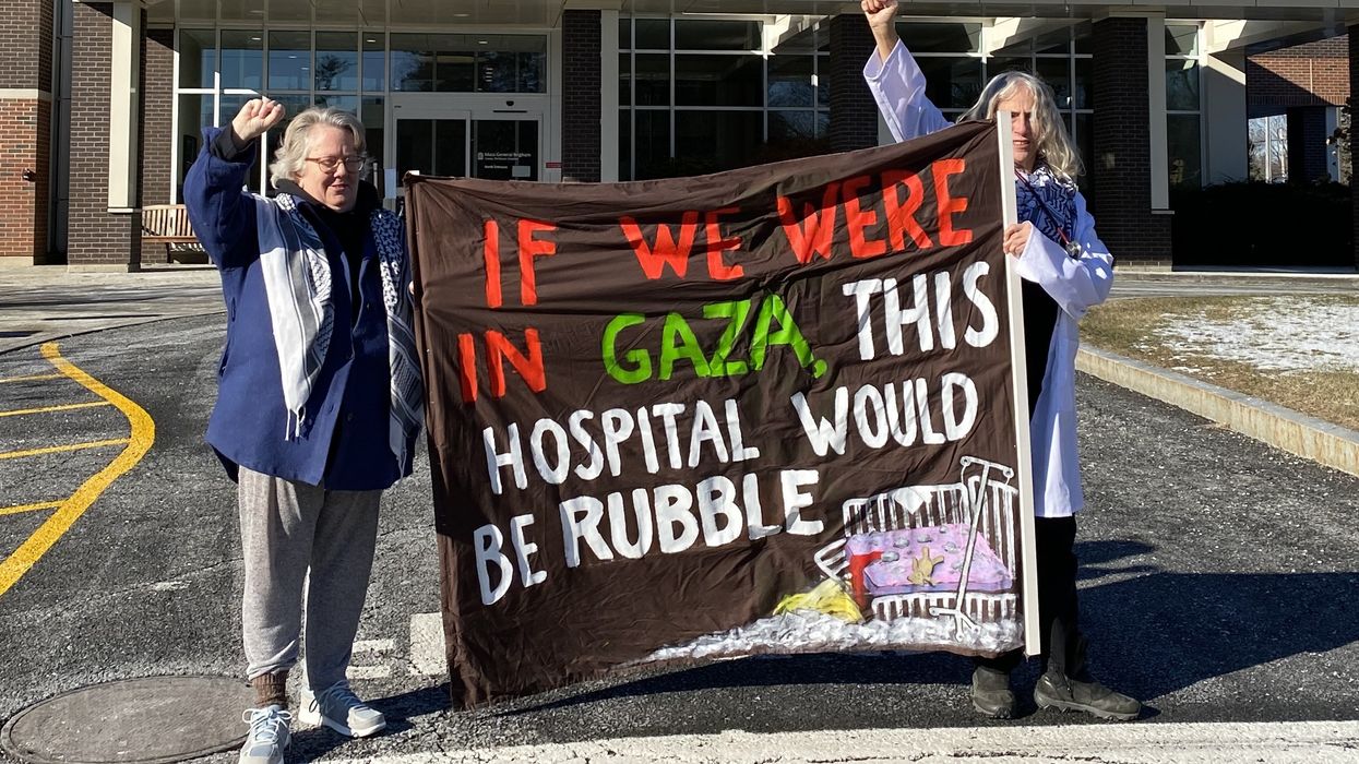 River Valley for Gaza Healthcare hospital protest.