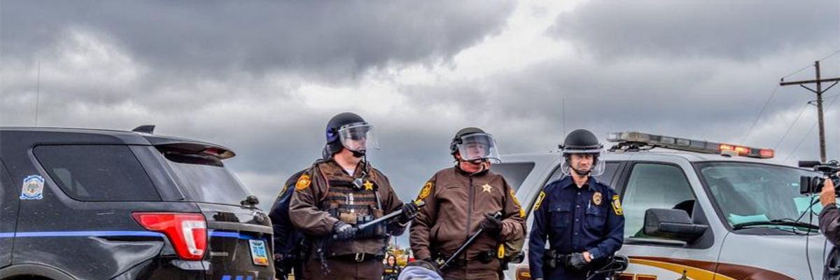 At DAPL, Confiscating Cameras as Evidence of Journalism