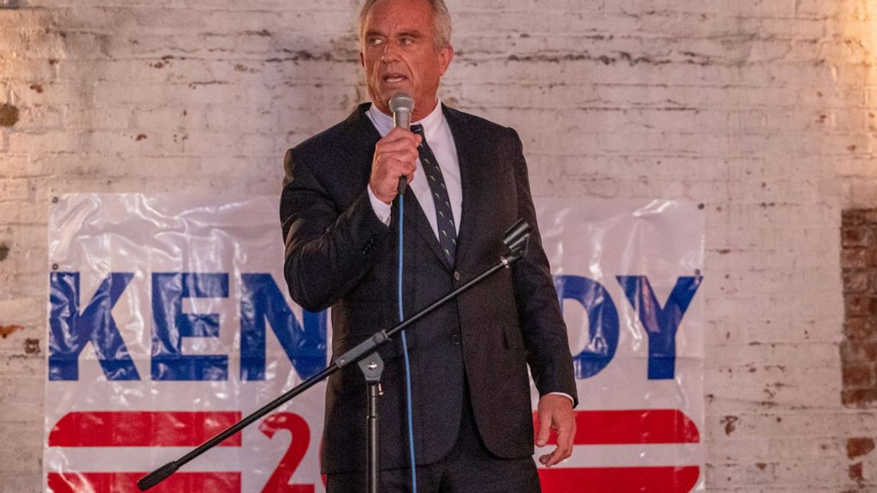 Robert F. Kennedy Jr. holds a campaign event.
