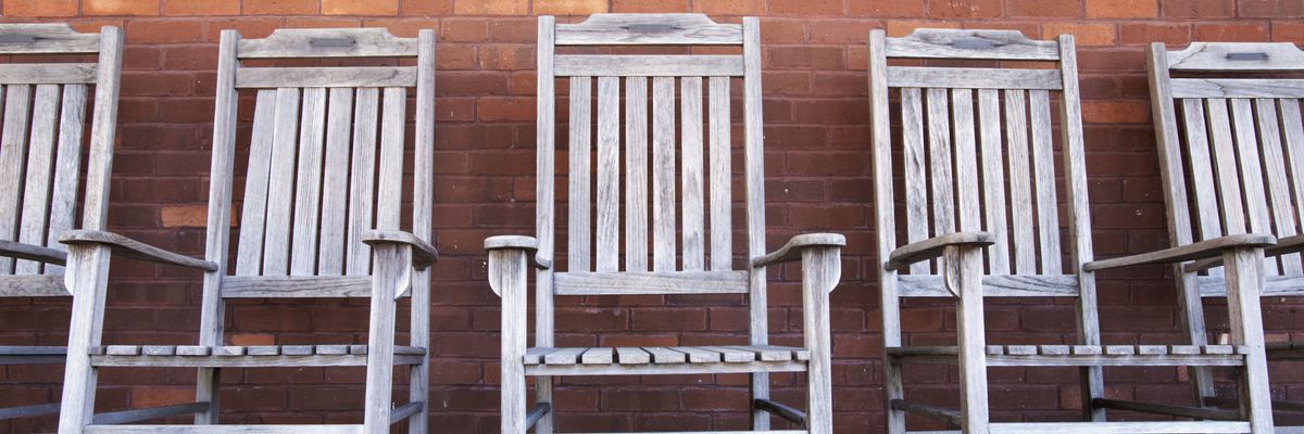 Rocking chairs on a porch