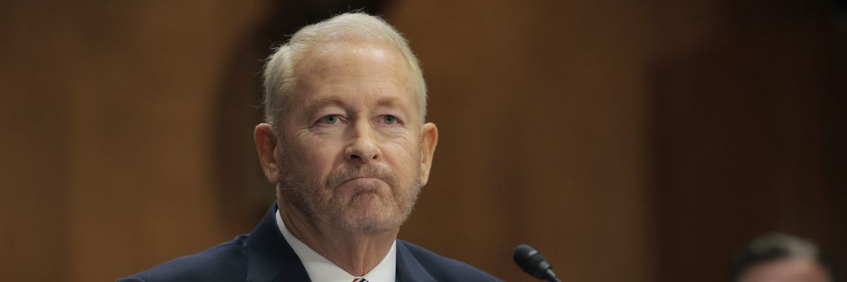 Ronald Johnson speaks to the Senate