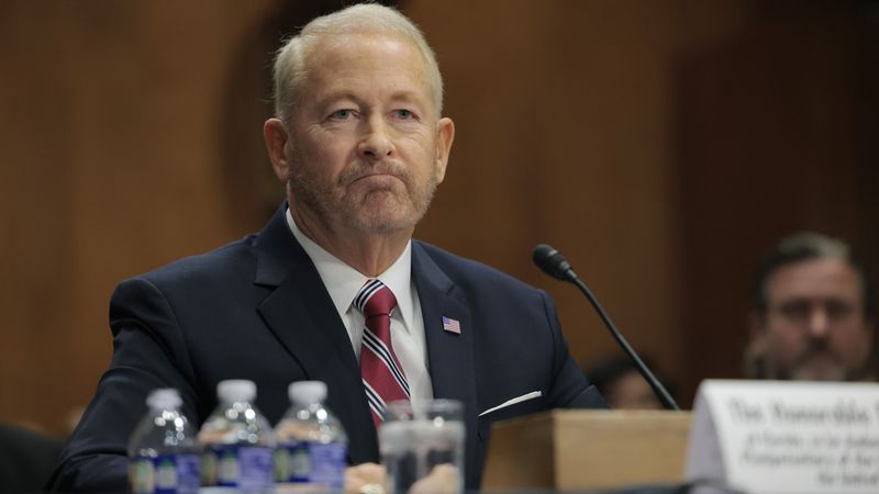 Ronald Johnson speaks to the Senate