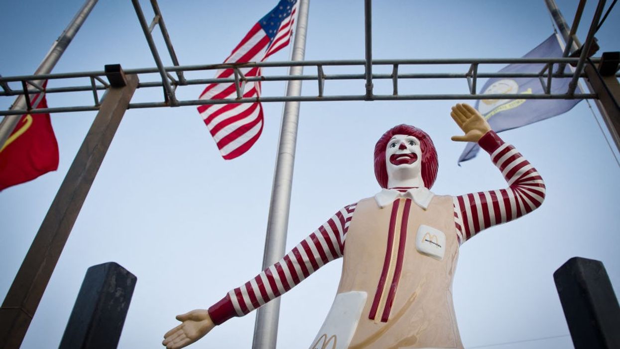 Ronald McDonald statue at the Guantanamo Bay McDonald;s.