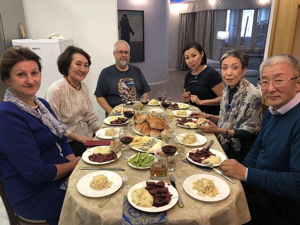 Rotarian hosts in Yakutsk.  Photo by Ann Wright