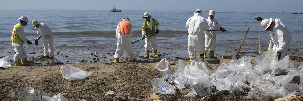 Ruptured Pipeline Spills Oil Along Santa Barbara Coast