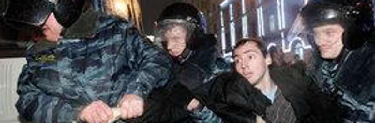 Russia Election Descends into Violence as Riot Police Clash with Protesters
